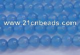 CBC251 15.5 inches 6mm A grade round ocean blue chalcedony beads