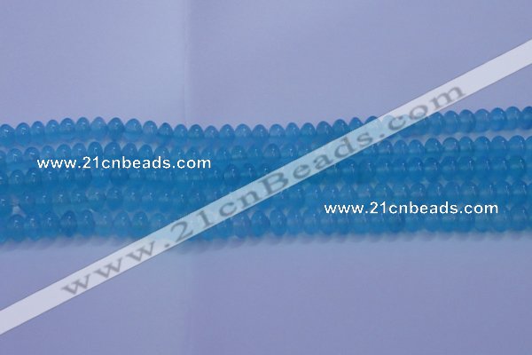 CBC270 15.5 inches 4*6mm A grade rondelle ocean blue chalcedony beads