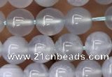 CBC711 15.5 inches 6mm round blue chalcedony beads wholesale