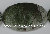 CBG33 15.5 inches 35*50mm oval bronze green gemstone beads