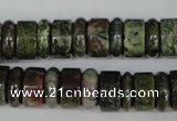 CBG80 15.5 inches 5*14mm & 7*14mm rondelle bronze green gemstone beads