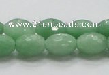 CBJ15 15.5 inches 10*15mm faceted rice jade beads wholesale