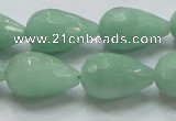 CBJ23 15.5 inches 13*22mm faceted teardrop jade beads wholesale