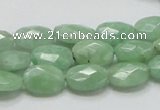 CBJ29 15.5 inches 10*14mm faceted oval jade beads wholesale