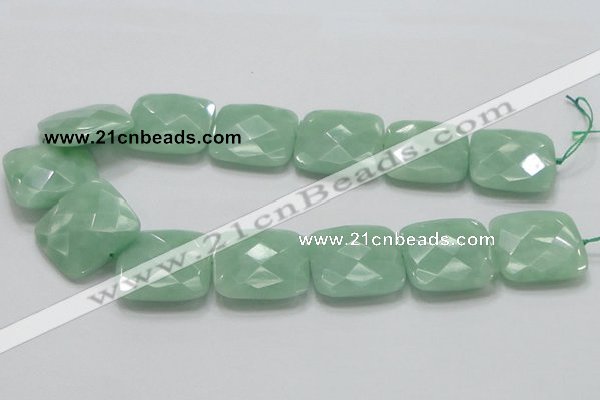 CBJ35 15.5 inches 30*30mm faceted square jade beads wholesale