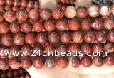 CBJ392 15.5 inches 10mm round brecciated jasper beads wholesale