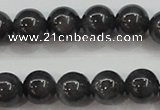 CBJ503 15.5 inches 8mm round black jade beads wholesale