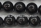 CBJ505 15.5 inches 12mm round black jade beads wholesale