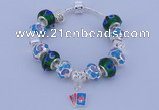 CBP117 10*15mm lampwork beads & enamel dangles European charm bracelet