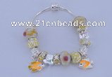 CBP120 10*15mm lampwork beads & enamel dangles European charm bracelet