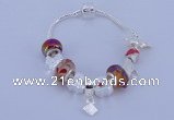 CBP126 10*15mm lampwork beads & alloy dangles European charm bracelet