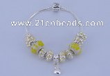 CBP129 10*15mm lampwork beads & alloy dangles European charm bracelet