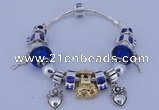 CBP136 10*14mm lampwork beads & alloy dangles European charm bracelet