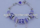 CBP157 10*14mm lampwork beads & alloy dangles European charm bracelet