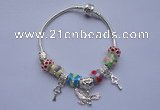 CBP39 9*11mm enamel beads & alloy dangles European charm bracelet