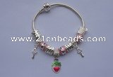 CBP42 9*11mm enamel beads & alloy with enamel dangle European bracelet