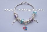 CBP45 9*12mm enamel beads & enamel dangles European charm bracelet