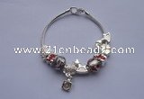 CBP56 10*14mm lampwork beads & alloy dangles European charm bracelet