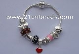 CBP65 10*15mm lampwork glass beads & enamel dangle European charm bracelet