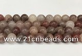 CBQ732 15.5 inches 12mm round strawberry quartz beads wholesale
