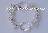 CBR22 5pcs 7 inches imitation Swarovski crystal beads stretchy bracelet