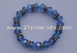 CBR47 5pcs 7 inches imitation Swarovski crystal beads stretchy bracelet