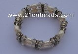 CBR58 5pcs imitation Swarovski crystal & threaded pearl beads bracelet