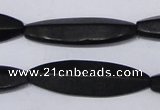 CBS14 15.5 inches 12*40mm marquise black stone beads wholesale