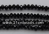CBS511 15.5 inches 2*3mm faceted rondelle AA grade black spinel beads