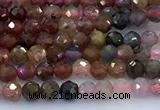 CBS561 15 inches 4mm faceted round pink spinel beads