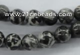CBW06 15.5 inches 10mm round black & white jasper gemstone beads