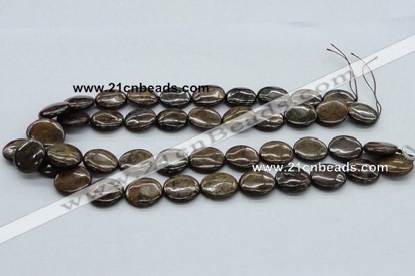CBZ03 15.5 inches 18mm flat round bronzite gemstone beads wholesale