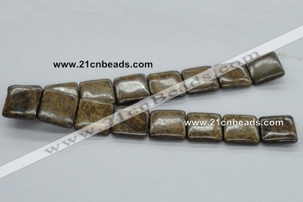 CBZ10 15.5 inches 25*25mm square bronzite gemstone beads wholesale