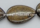 CBZ15 15.5 inches 30*40mm flat teardrop bronzite gemstone beads