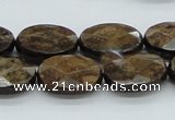 CBZ18 15.5 inches 15*20mm faceted oval bronzite gemstone beads