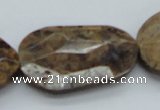 CBZ20 15.5 inches 30*35mm faceted freeform bronzite gemstone beads