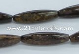 CBZ25 15.5 inches 9*30mm rice bronzite gemstone beads wholesale