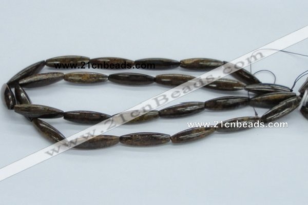 CBZ25 15.5 inches 9*30mm rice bronzite gemstone beads wholesale