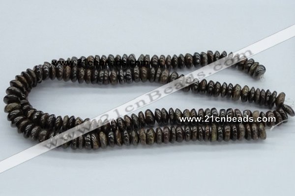 CBZ29 15.5 inches 6*12mm rondelle bronzite gemstone beads wholesale