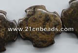 CBZ321 15.5 inches 30*30mm cross bronzite gemstone beads wholesale