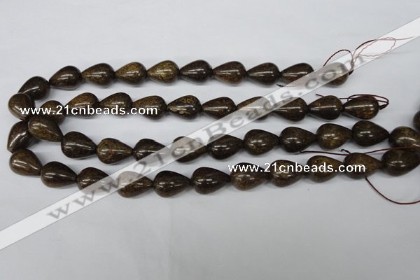 CBZ413 15.5 inches 12*16mm teardrop bronzite gemstone beads