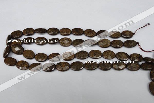 CBZ438 15.5 inches 13*18mm faceted oval bronzite gemstone beads