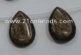 CBZ501 Top-drilled 12*16mm flat teardrop bronzite gemstone beads