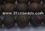 CBZ605 15.5 inches 12mm round matte bronzite beads wholesale