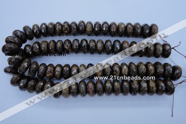 CBZ68 15.5 inches 10*20mm faceted rondelle bronzite gemstone beads