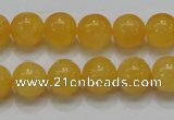 CCA06 15.5 inches 12mm round yellow calcite gemstone beads wholesale