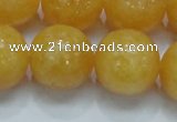 CCA16 15.5 inches 18mm round yellow calcite gemstone beads wholesale