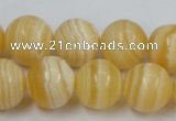CCA205 15.5 inches 16mm round yellow lace calcite beads
