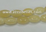 CCA208 15.5 inches 8*12mm rice yellow lace calcite beads