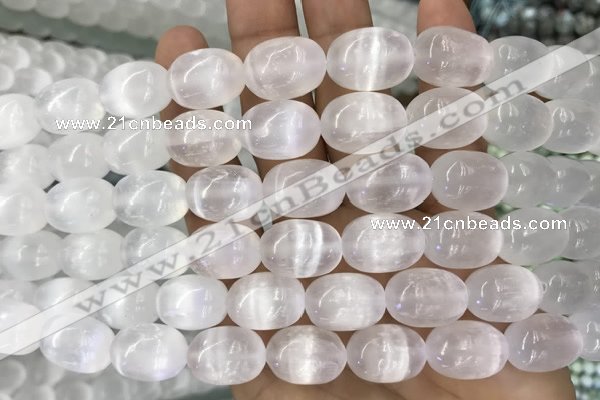 CCA371 15.5 inches 12*16mm rice white calcite gemstone beads